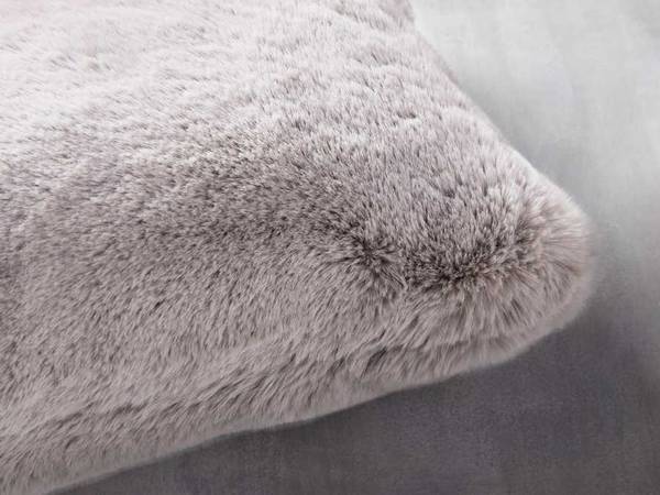 2 Faux Fur Gray Pillows - NWT - Threshold Brand 1