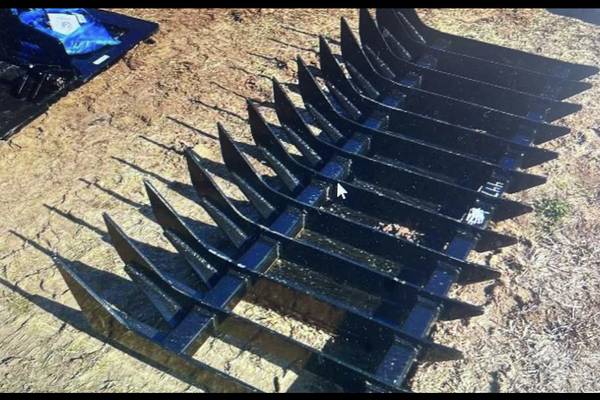 New 70in rock and root rake skid steer attachment 1