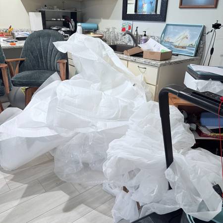 Free Bubble Wrap boxes and fabric wrap 1