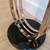 MCM END TABLE // BLACK AND BRASS WITH GLASS TOP / ROUND 4 thumbnail