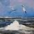 MORRIS KATZ FAMOUS NYC ARTIST OIL PAINTING SEASCAPE SEAGULLS SIGNED 6 thumbnail