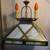 Antique Arts & Crafts Slag Glass Gas/Electric Pendant Fixture 6 thumbnail