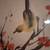 Vtg east asian watercolor bird & blossom signed 3 thumbnail