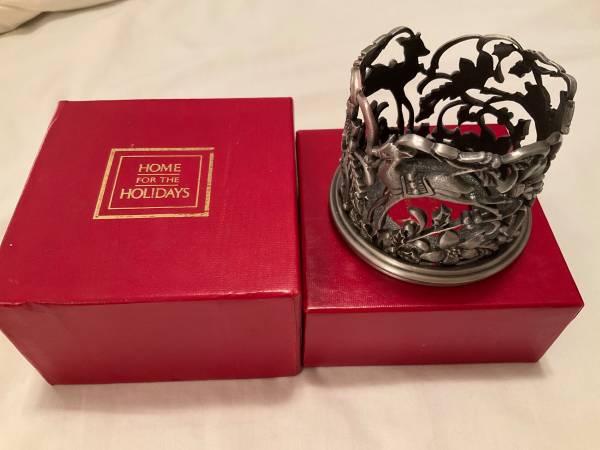 Home for the Holidays Pewter Votive Candle Holder 1