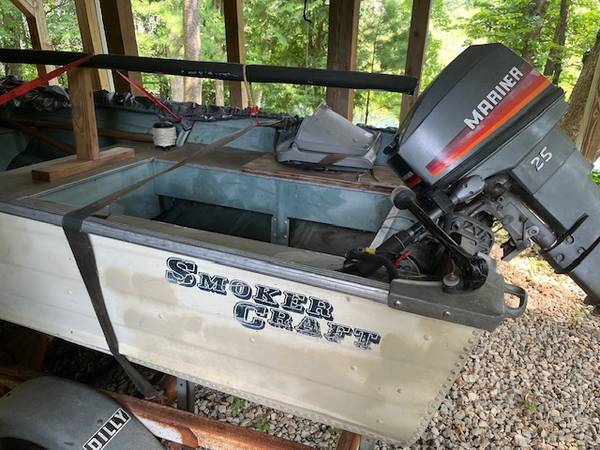 14' SMOKER CRAFT-25HP MARINER ELE START MIN-TRLMT 1