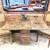 RUSTIC SOLID WOOD FARMHOUSE PEDESTAL DINING TABLE 41" x 36" 2 thumbnail