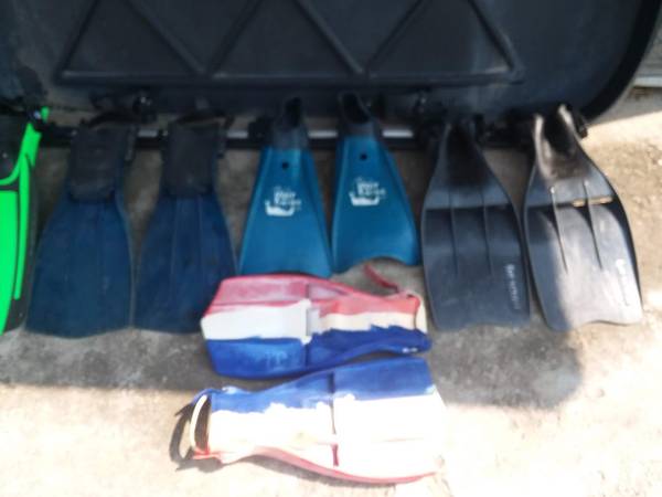 us divers rocket fin Red White Blue Rare 1