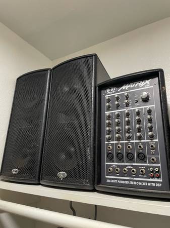 matrix b-52 powered stereo and speakers 1