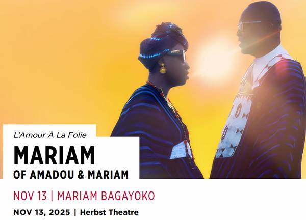BEST OFFER 1 TICKET: Mariam of Amadou & Mariam, Herbst Theatre 1