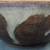 Hand Crafted Pottery Serving Mixing Bowl Blue & Brown Swirl Pattern 2 thumbnail