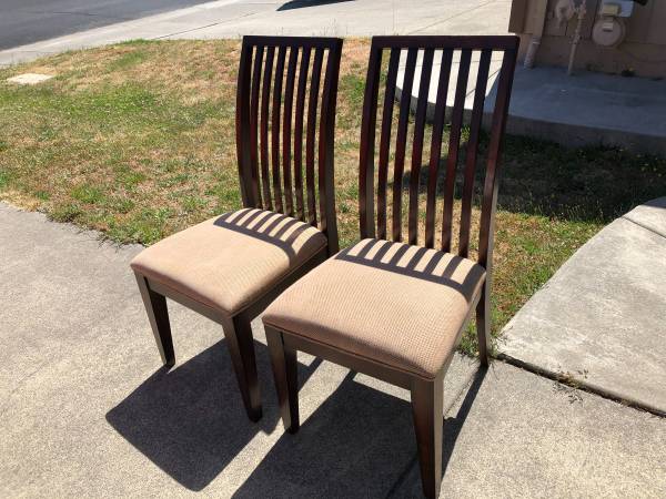 Solid Wood Dining Chairs (two) - Free 1