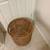 Mid century style cylindrical, hand-woven rattan and bamboo storage basket 2 thumbnail