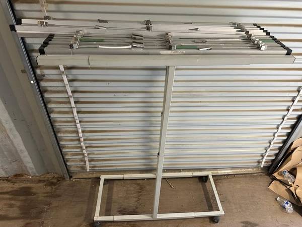 Mobile Plan Blueprint Rack Stand Center Rolling Wheels 1