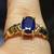 Vintage Natural Oval Sapphire in 14K Gold Ribbed Step Ring Mounting 9 thumbnail