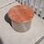 Vintage Custom Brueton? Polished Steel Drum Side Table Pink Marble Top 8 thumbnail
