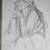 Beautiful Vintage Kathe Kollwitz Self Portrait Framed Lithograph 4 thumbnail