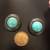 Vintage silver-toned clip on earrings with semi-precious stone 5 thumbnail