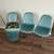 Blue gold modern velvet dining chairs 2 thumbnail