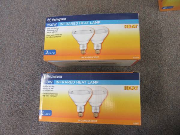 Westinghouse 250 Watt Infrared Heat Lamps Lot of (4) NEW 1