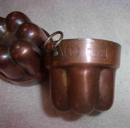 Miniature German Copper Molds by Christian Wagner Rein Kuper, two a ma 1