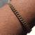 Like New Michael Kors Women MK Logo Plaque Gold Chain Bracelet 2 thumbnail