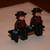 AMISH CAST IRON 2 AMISH MEN ON A BENCH 4 thumbnail