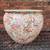 Extra Large Vintage Oriental Ceramic Fish Bowl Planter Floral Leaves 1 thumbnail