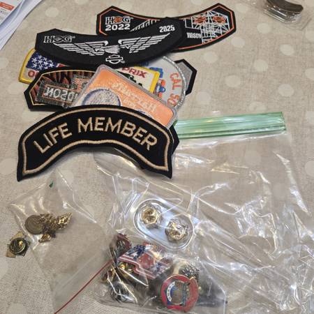 Motorcycle pins and badges. Harley indian triumph. &****& 1