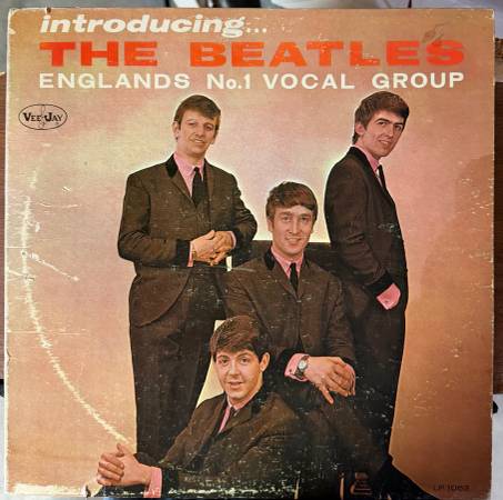 Rare Introducing The Beatles version1 column back w/ 3” 45rpm labels. 1