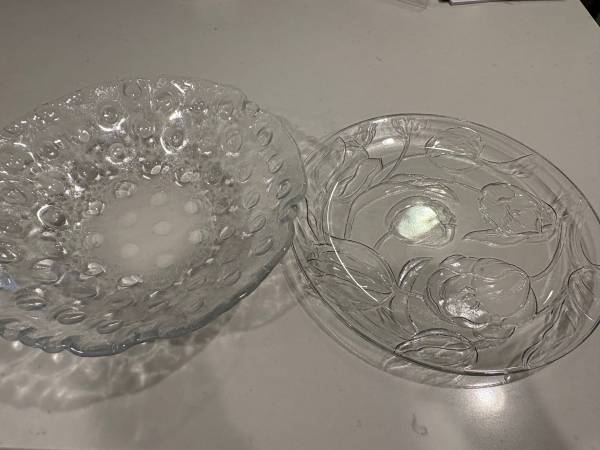 Two glass serving items 1