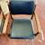 Vintage Gregson Walnut Wood Black Arm Chair 6 thumbnail