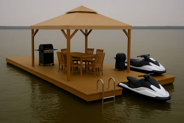 Floating dock ,work platform,boat 1