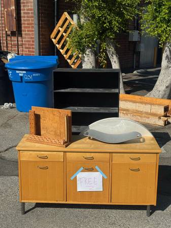 curb alert - credenza, book shelf, coffee table top 1