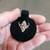 Antique Looking Art Deco Electroplate Ring 9" and 6 1/4" Rhinestones 3 thumbnail