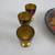 Russian Khokhloma Painting Factory Lacquered Wood Wine Set Cups  Tray 3 thumbnail