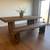Rustic Solid Oak Kitchen Table & Bench 1 thumbnail