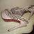 Christian Louboutin Crystal Silver Strass Sparkle shoes Open Peep Toe 3 thumbnail