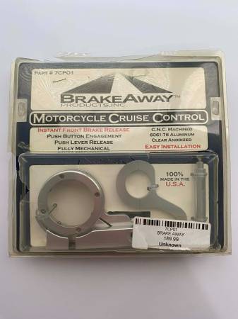 BrakeAway Products 7CP01 Motorcycle Cruise Control – NEW/UNUSED $145 O 1