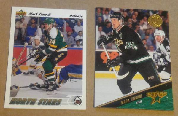 Mark Tinordi Washington/Minnesota/Dallas NHL Hockey Cards x 14 1