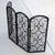 Smith & Hawken 4 panel decorative scrollwork heavy fireplace screen 3 thumbnail