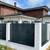 Metal HORIZONTAL SLAT Fence Panel (6'Hx6'W) Black or Basalt Grey 10 thumbnail