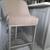 TWO NEW Barrelback Counter Stool with Metal Base in Oatmeal 7 thumbnail