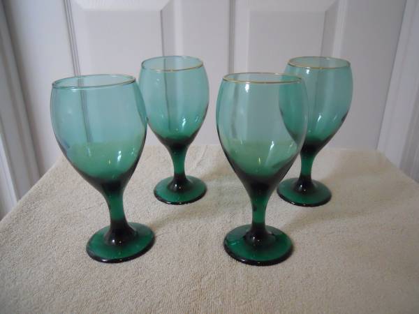 FOUR GREEN GLASSES 1