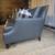 Bernhardt Dark Gray Leather Sofa 109" 2 thumbnail