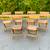 Set of 6 Antique Vintage Snyder Folding Chairs Wood Slat Mid Century 2 thumbnail
