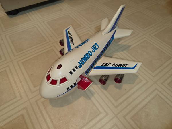 70s or 80s Boeing 747 Jumbo Jet toy airplane 1