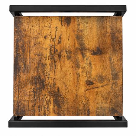 2-Tier Industrial Side Table Shelf 33x12 1