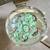 Art glass round paperweight with green accents 3” 2 thumbnail