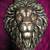Huge Pair Solid Concrete Lion Bust with aged Bronze finish. 2 thumbnail
