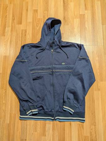 Vintage Women’s Lacoste Hooded Sweatshirt (Size XL) (or men's M) 1
